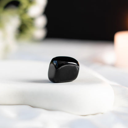 Astrotalk Black Tourmaline Tumble | Powerful Protection from Evil Eye & Negative Energy | Grounding, Confidence & Calmness | Home & Office Decor | Gift for Man & Woman