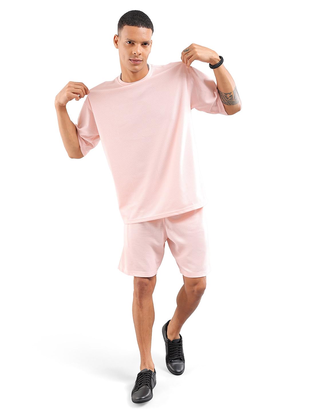 The Indian Garage Co Mens Oversized Ottoman Print Crewneck & Co-ords Set