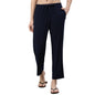 Enamor E404 Mid-Rise Straight Leg Basic Home Pant for Women Navy