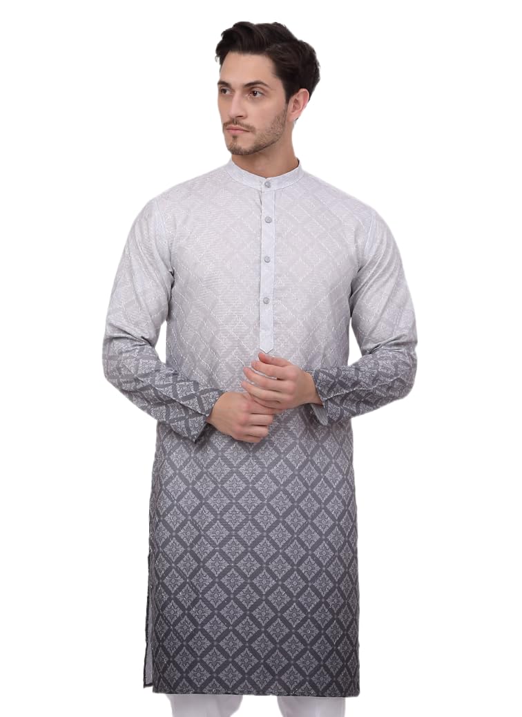 Jompers Mens Ombre Pure Cotton Straight Kurta