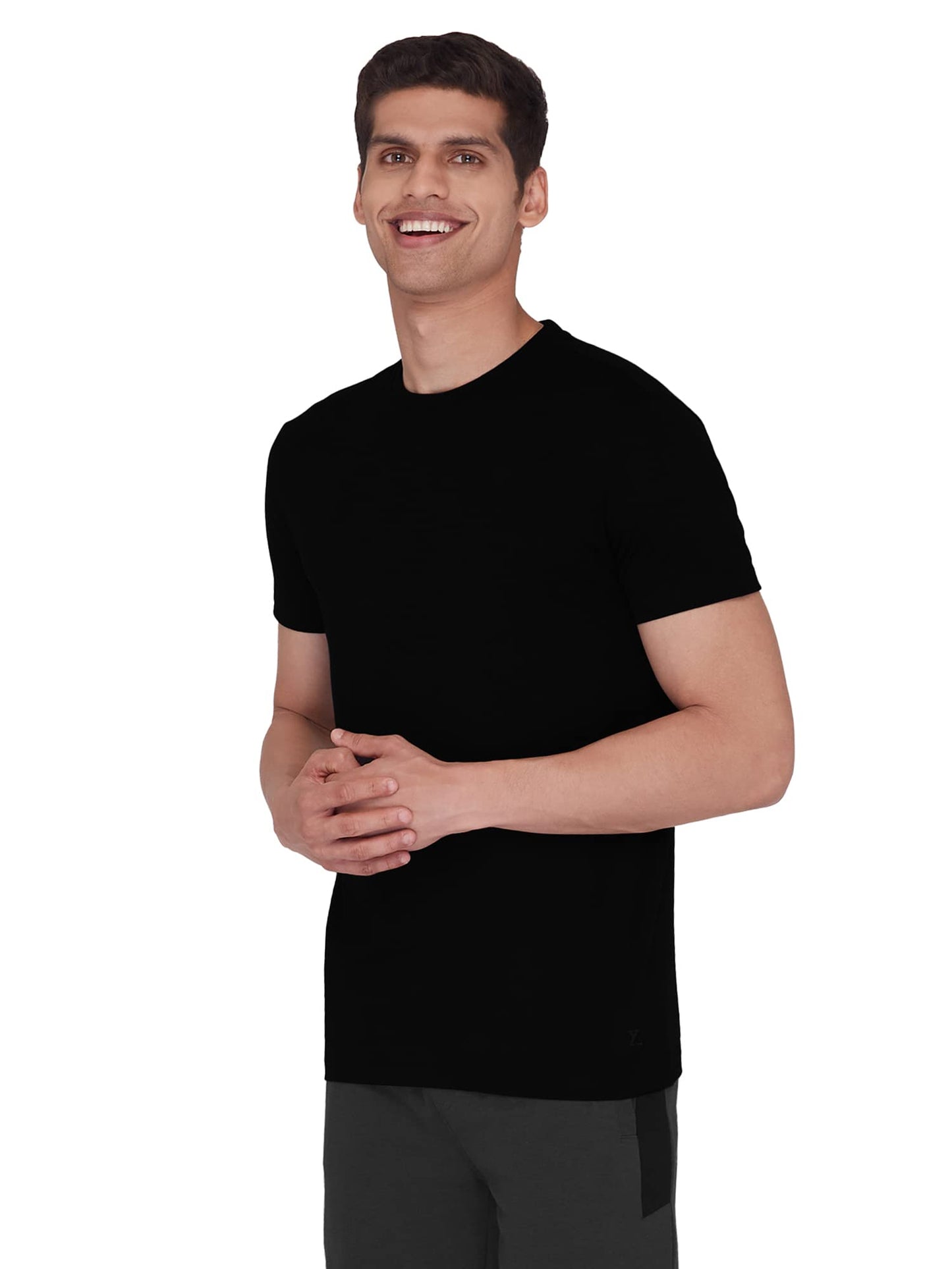 XYXX Mens Round Neck Regular fit Solid Tshirt | Softer Than Cotton | Cotton Rich Tshirt for Men| Anti-Microbial Silver Finish