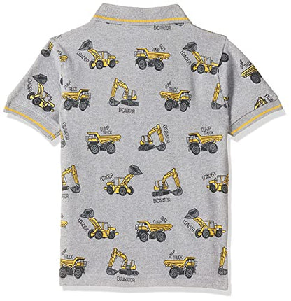 T2F Boys Cotton Regular Fit T-Shirt Grey