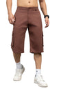 Hubberholme Men Cotton Relaxed Fit Mid-Rise Knee Length Shorts 3