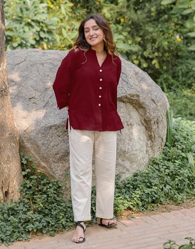 Fabnex Top For Women || Stylish Casual Wester Top (K-191-Teal Blue-Xl)