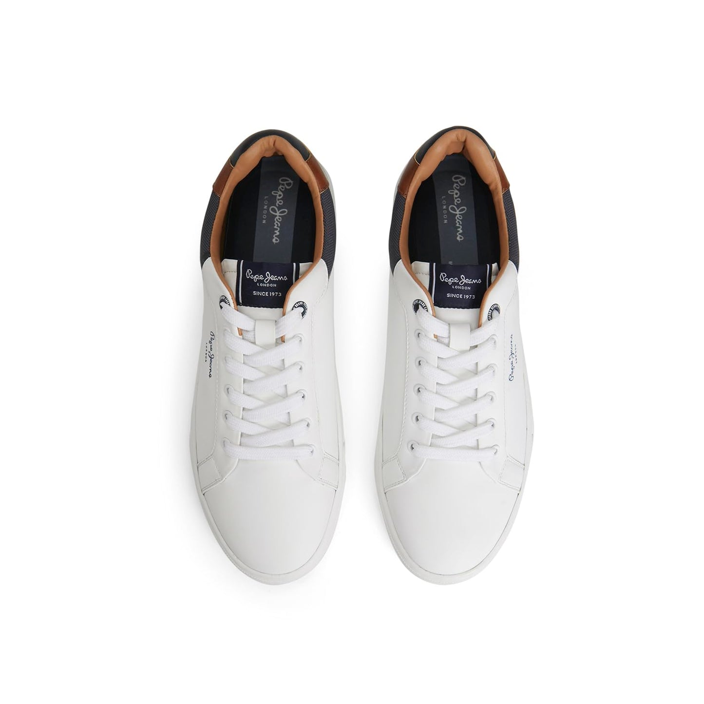 Pepe Jeans Kenton Court White Cupsole Sneakers