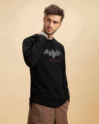Bewakoof Official DC Merchandise Batman Mens Graphic Printed Regular Fit Half Sleeve Round Neck Cotton T-Shirt