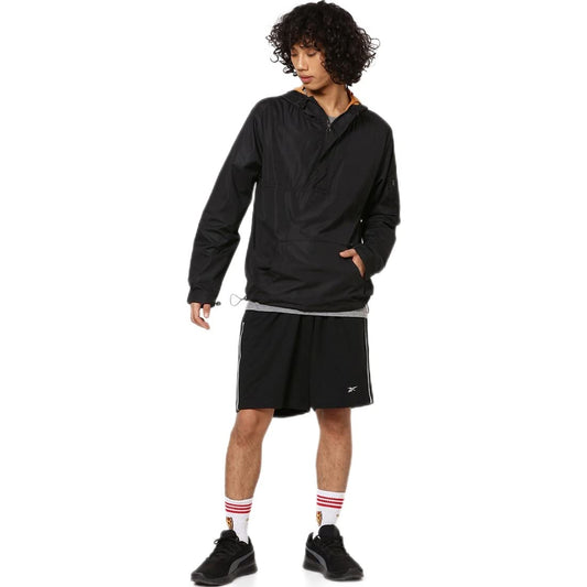 Bewakoof Air 1.0 Mens Solid Regular Fit Full Sleeve Hooded Neck Polyester Windcheater Jacket 368587 Black S