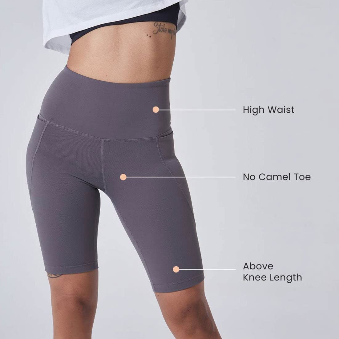 BlissClub Women The Ultimate Cycling Shorts| Cycling Shorts for Women| High-Waist| 3 Pockets| Squat-Proof | Cloudsoft Fabrics |
