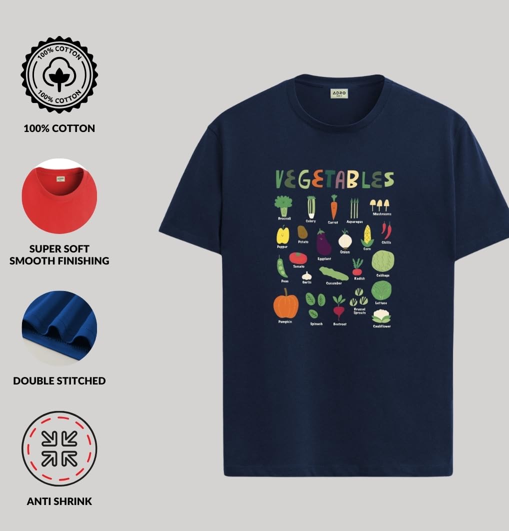 ADRO T Shirts for Boys & Girls || Creative Learning Design Printed T-Shirt || Ages 3-14 || 100% Cotton Round Neck Tshirt for Kid