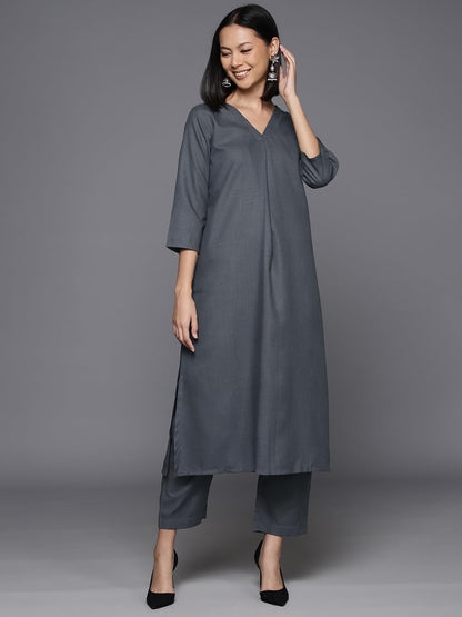 Varanga WomenS Silk Blend Kurta Set  Elegant Traditional Ethnic Wear With Dupatta And Bottom For Women