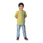 Fabindia Kids Cotton Printed Short Kurta Green_12-14Y
