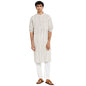 Fabindia Men Bana Striped Long Kurta Cotton_M Off White