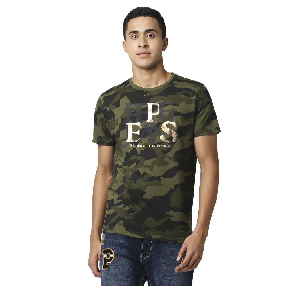 Pepe Jeans MenS Fitted T-Shirt (Pm508802_Dk Olive L)