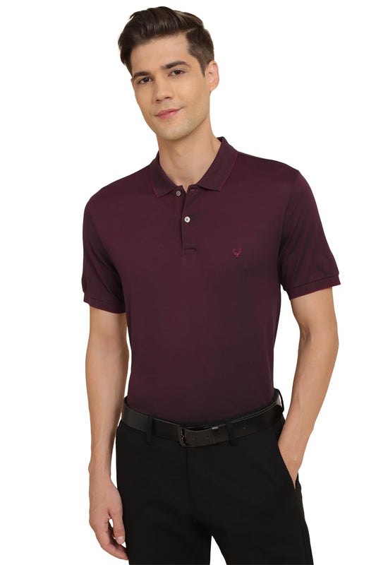 Allen Solly Men Solid Casual Cotton Half Sleeve Short Sleeve Polo Shirt