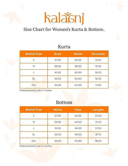 Kalaanj Women's Rayon Blend Kurta Set