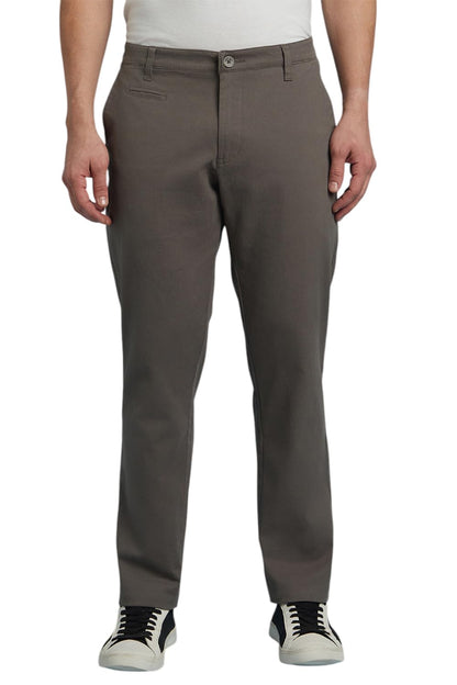 Dennis Lingo Men Solid Cotton Lycra Mid Rise Straight fit Chinos Aqua