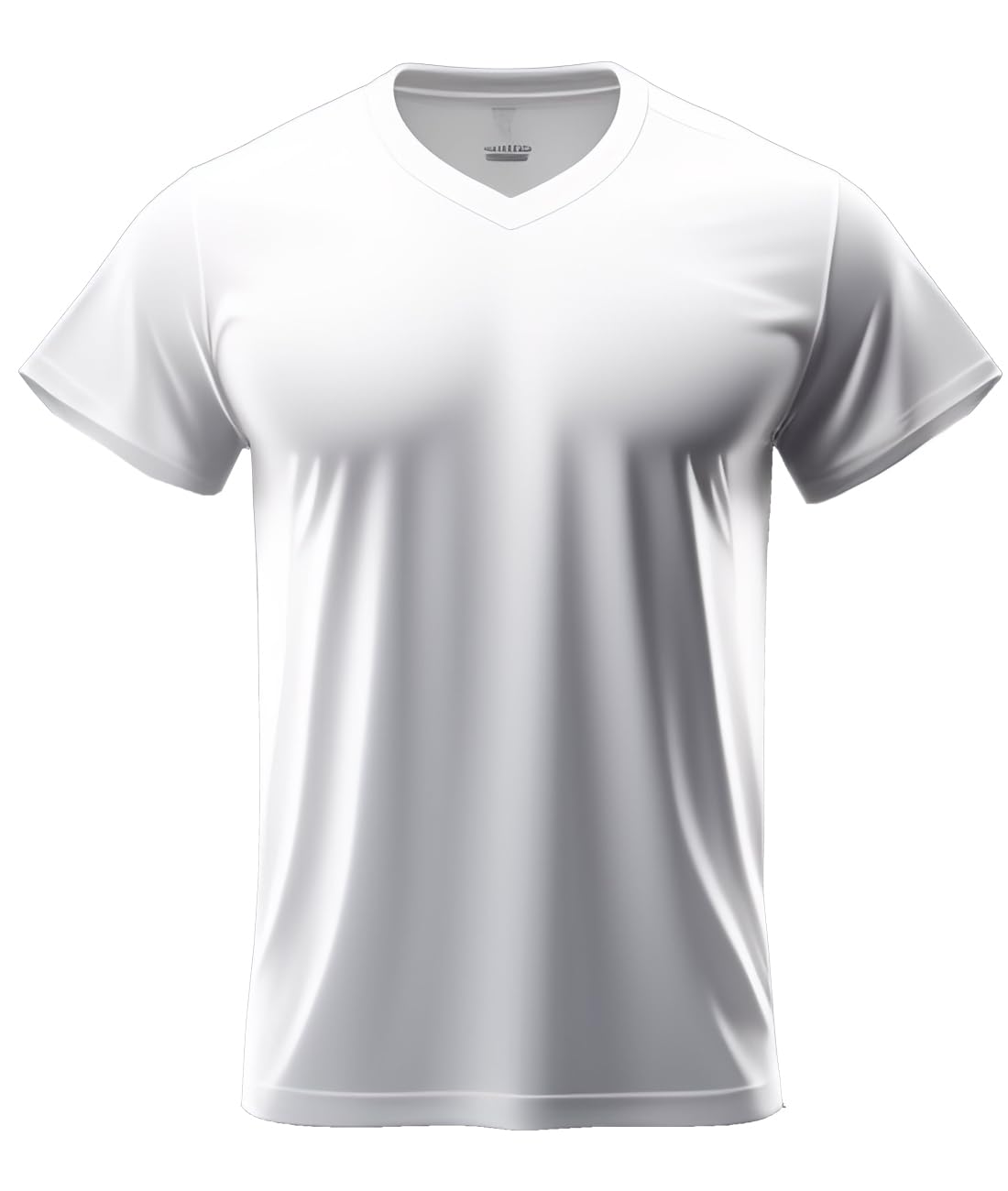 ADRO Mens V Neck T-Shirt|100% Combed Cotton T-Shirt|V-Neck Half Sleeve T-Shirt|VN24-M-PLN-WH