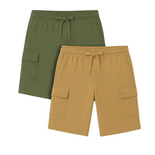 Nobero MenS Bermuda Shorts (1M-Bwsh-R0082_Olive Green/Oat Milk