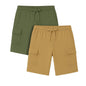 Nobero MenS Bermuda Shorts (1M-Bwsh-R0082_Olive Green/Oat Milk