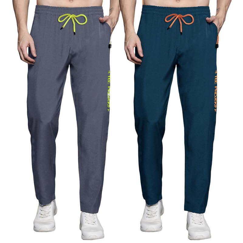 Pinkmint Track Pant for Men ll Soild Track Pant ll Stretchable Regular Fit ll Yoga Wear ll Active wear (Pack of 2)
