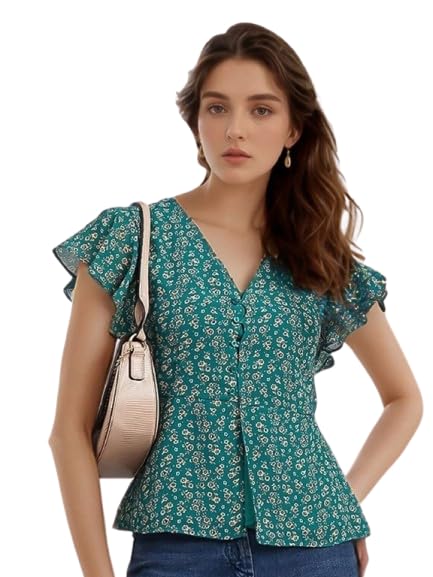 Rare Womens Floral Regular Fit Blouse (EP444BCL