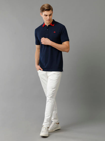 ADRO Premium Cotton Polo for Men (PN23-H-PLN-NB_Navy)