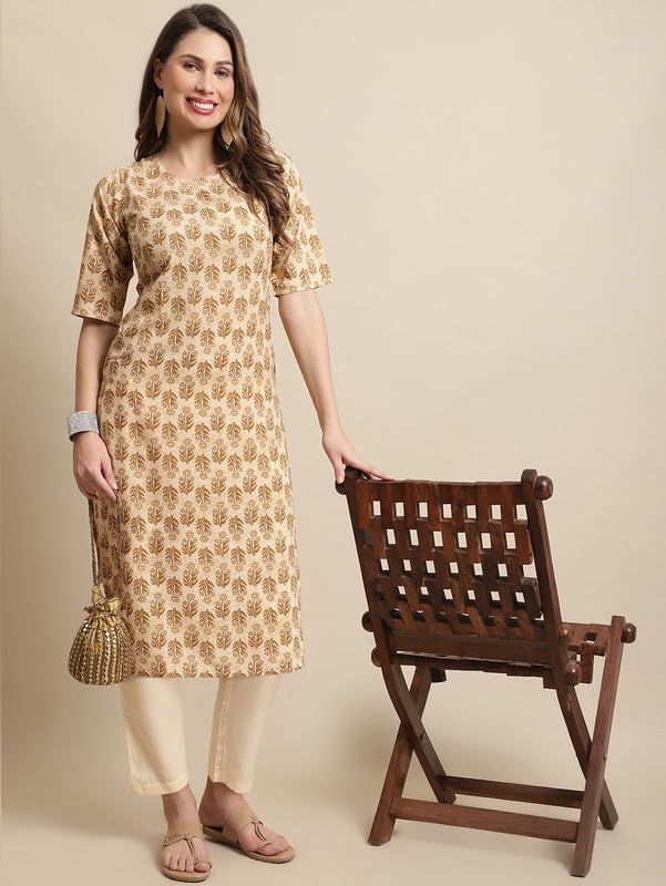 Pinkmint Kurta Set for Women ll Printed Kurti & Pant Set ll Combo Kurta Set ll (Pack of 2) Gold-Blue