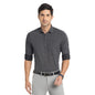 Turtle Men Cotton Tencel Black Printed Slim Fit Full Sleeve Formal Shirt