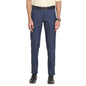 Turtle Men Poly Viscose Stretch Ultra Slim Fit Blue Formal Trouser