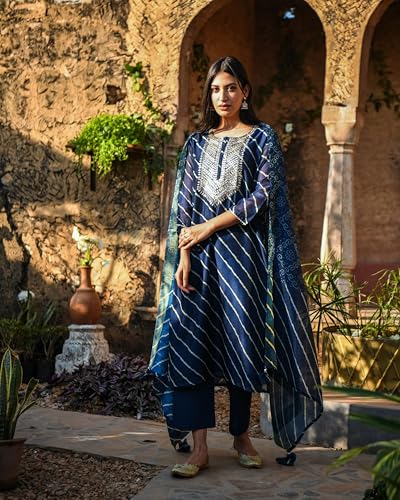 ANNI DESIGNER Women Kurti & Kurti Pant Dupatta Set Combo Pack of 2