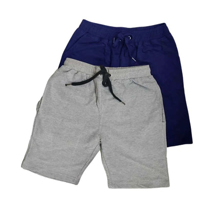 Nobero MenS Bermuda Shorts (1M-Bwsh-R0036-Bl_Grey Melange/Navy Blue