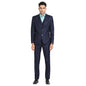 Turtle Men Terylene Rayon Tailored Fit Navy Blue Formal Suits (3 Piece)