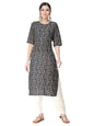Pinkmint Kurta Set for Women Cotton Printed Straight Kurta with Pant (Pack of 1)