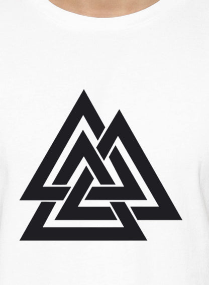 ADRO Triangle Mens Printed T-Shirt (RNR-M-TKT-WH_White)