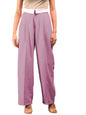 Kotty WomenS High Rise Viscose Rayon Relaxed Fit Trousers(Pink,28)
