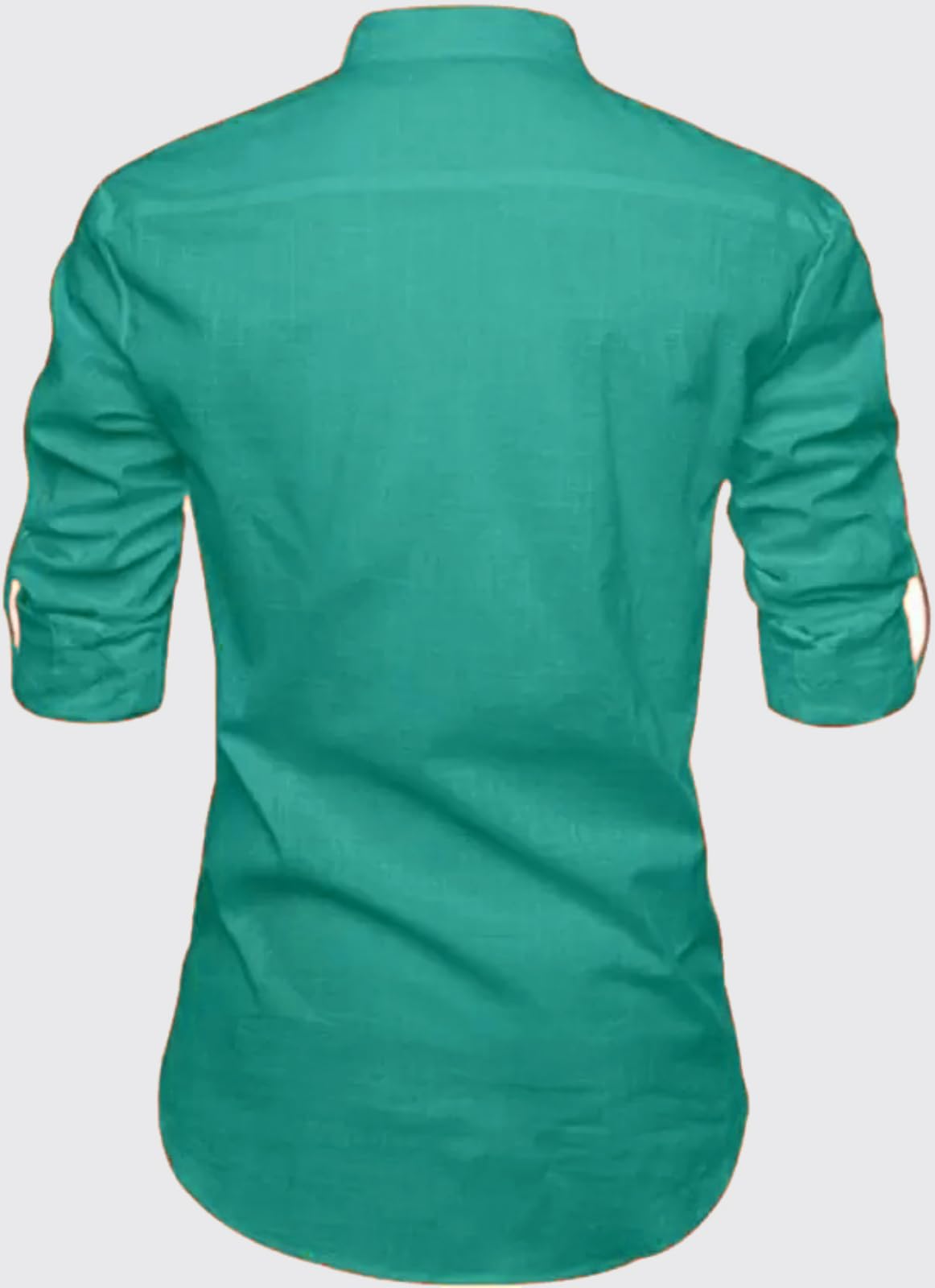 Deelmo Full Sleeve Short Kurta Shirt With A Trendy Mandarin Collar Crafted From A Premium Cotton Blend For Comfort Ideal For Men