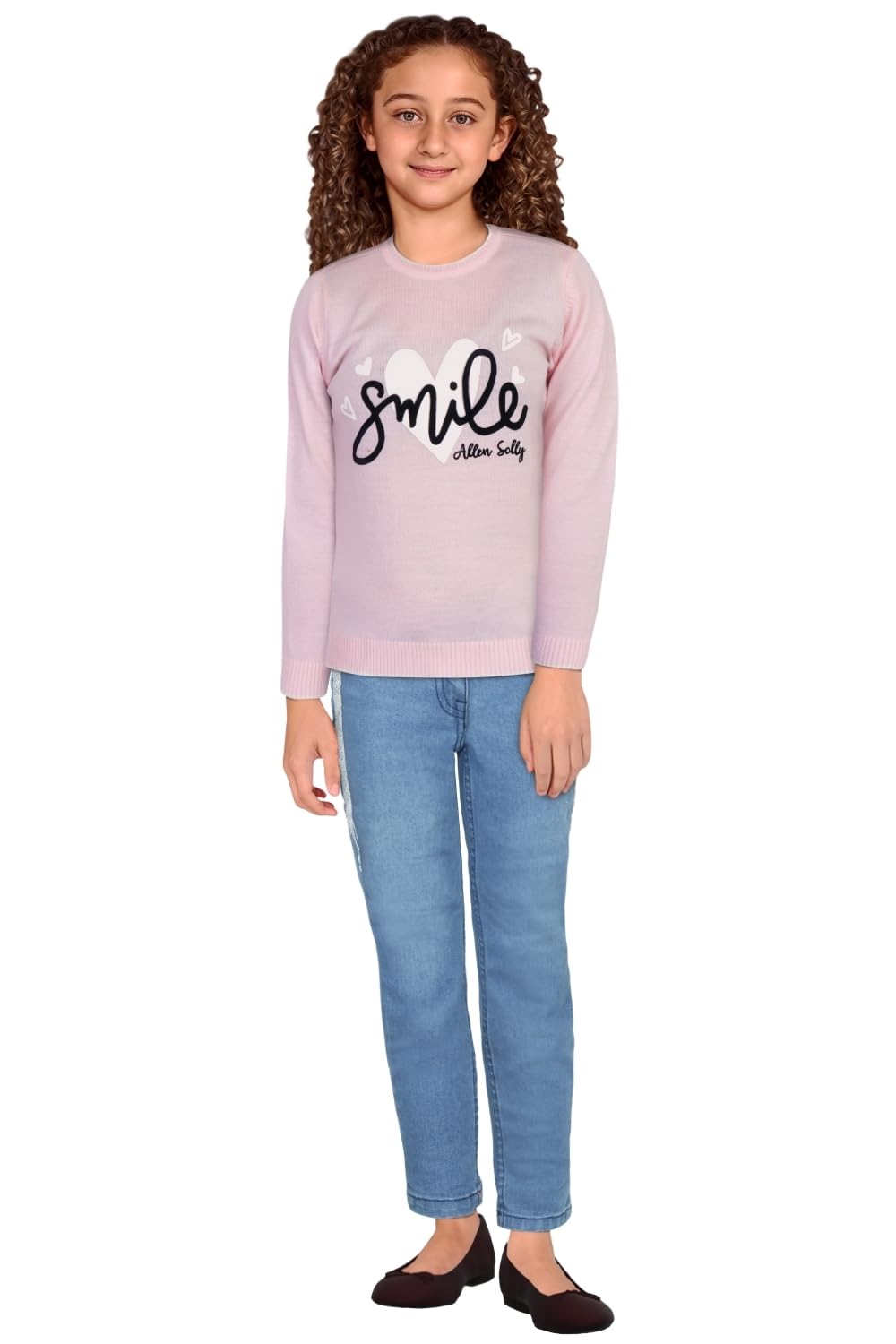 Allen Solly Girls Regular Fit Printed Graphic Casual Cotton Pullover