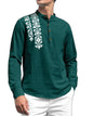 Finivo Fashion MenS Cotton Blend Short Kurta Shirt | Casual Ethnic Wear With Roll-Up Sleeves & Mandarin Collar | Comfortable Fi