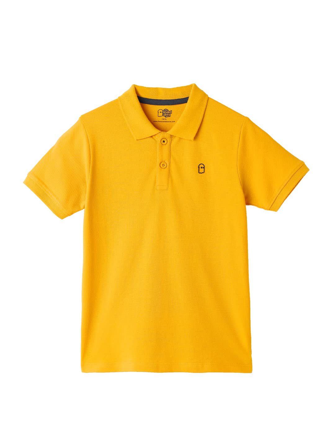 The Souled Store Solids: Mustard Kids and Boys Regular fit Half Sleeve Cotton Yellow Color Boys Polo T-Shirts