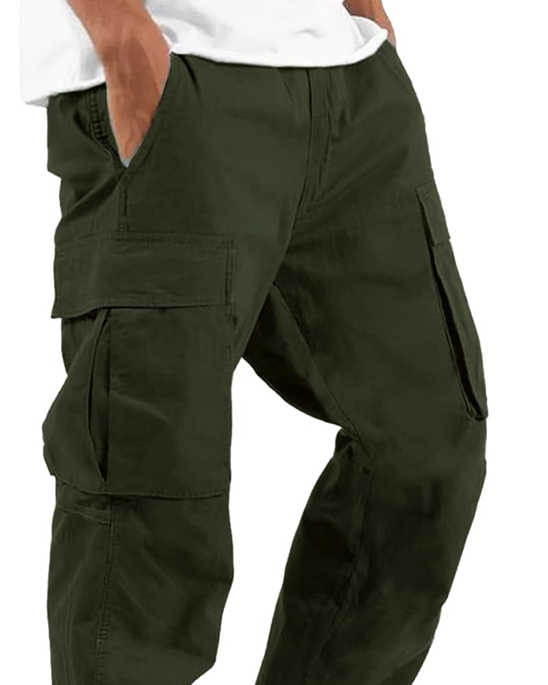 Noble Monk MenS Cargo Pant | Drawstring | Solid Cargo | Multi Pockets Trackpant