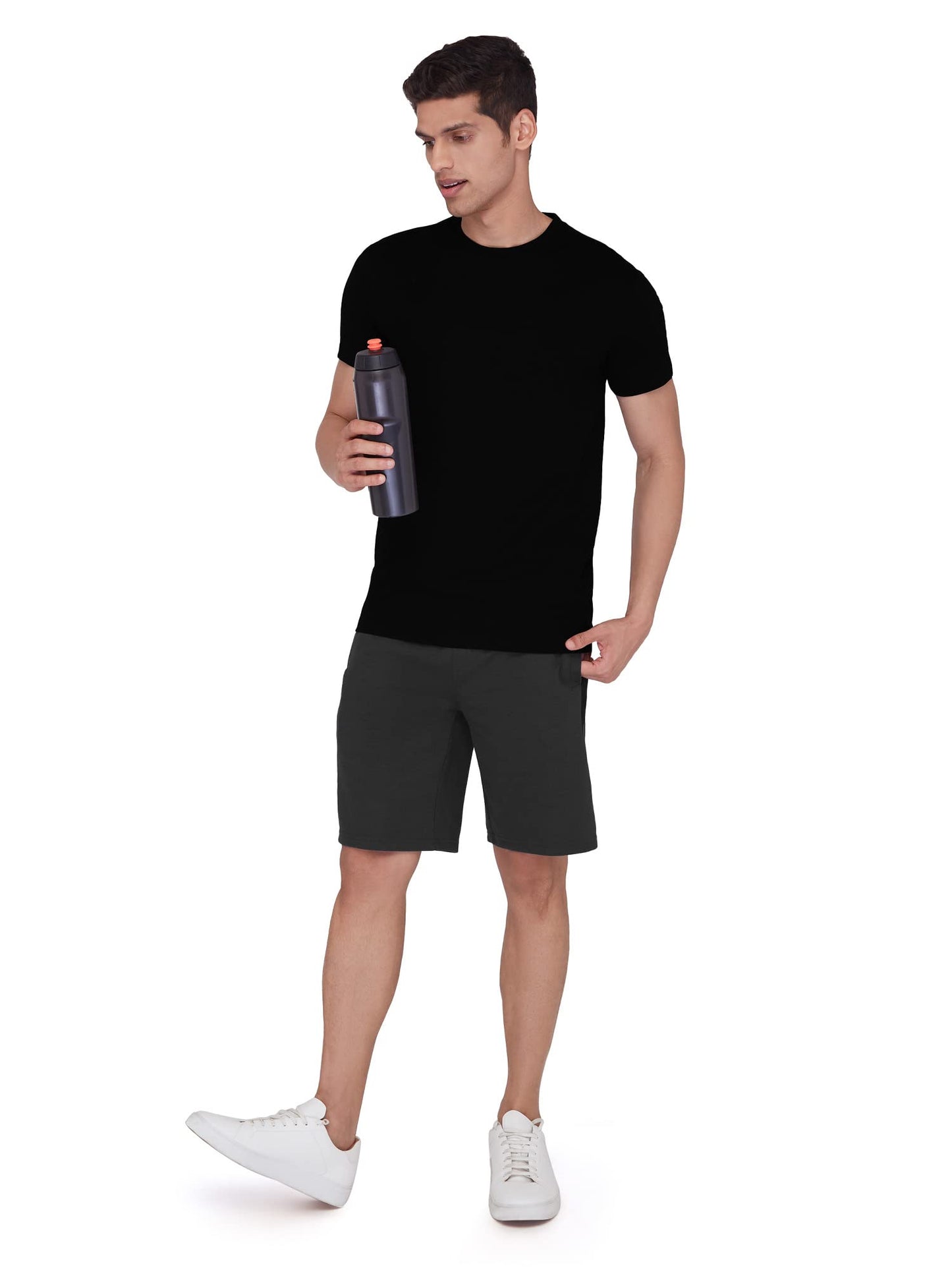 XYXX Mens Round Neck Regular fit Solid Tshirt | Softer Than Cotton | Cotton Rich Tshirt for Men| Anti-Microbial Silver Finish