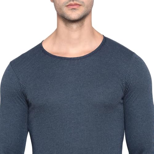 Rupa Jon Winter Thermal Top for Men in Cotton Blend |Round Neck Inner Thermal Wear | Full Sleeves and Snug Fit | Premium Thermal