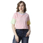 Pepe Jeans Color Block Cotton Round Neck WomenS T-Shirt (Pink, Medium)