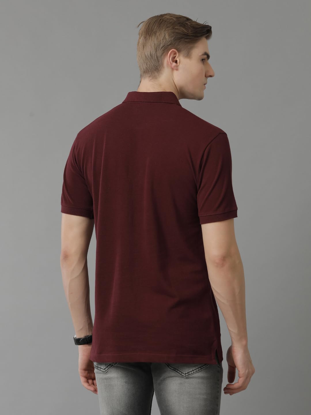 ADRO Premium Cotton Polo for Men (PN23-H-PLN-MR_Maroon)