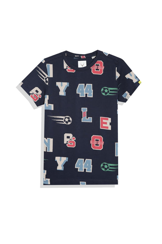 Allen Solly Boys Regular Fit Printed Graphic Casual Half Sleeve T-Shirt