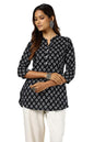Soch Womens Black Cotton Abstract Print Tunic