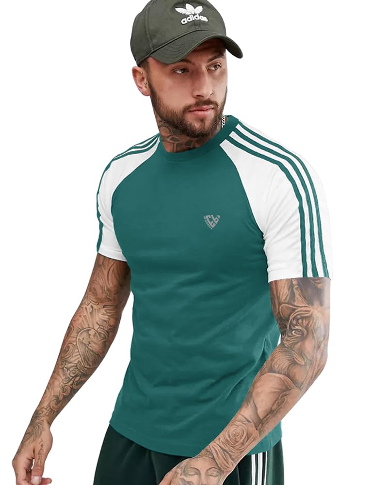 Eyebogler Men Round Neck Solid Half Sleeve Regular Fit T-Shirt