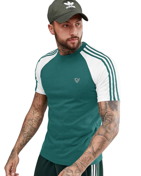 Eyebogler Men Round Neck Solid Half Sleeve Regular Fit T-Shirt