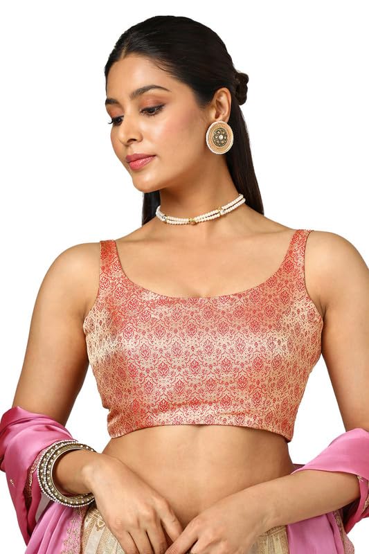 Soch Womens Maroon Tussar Woven Design Blouse