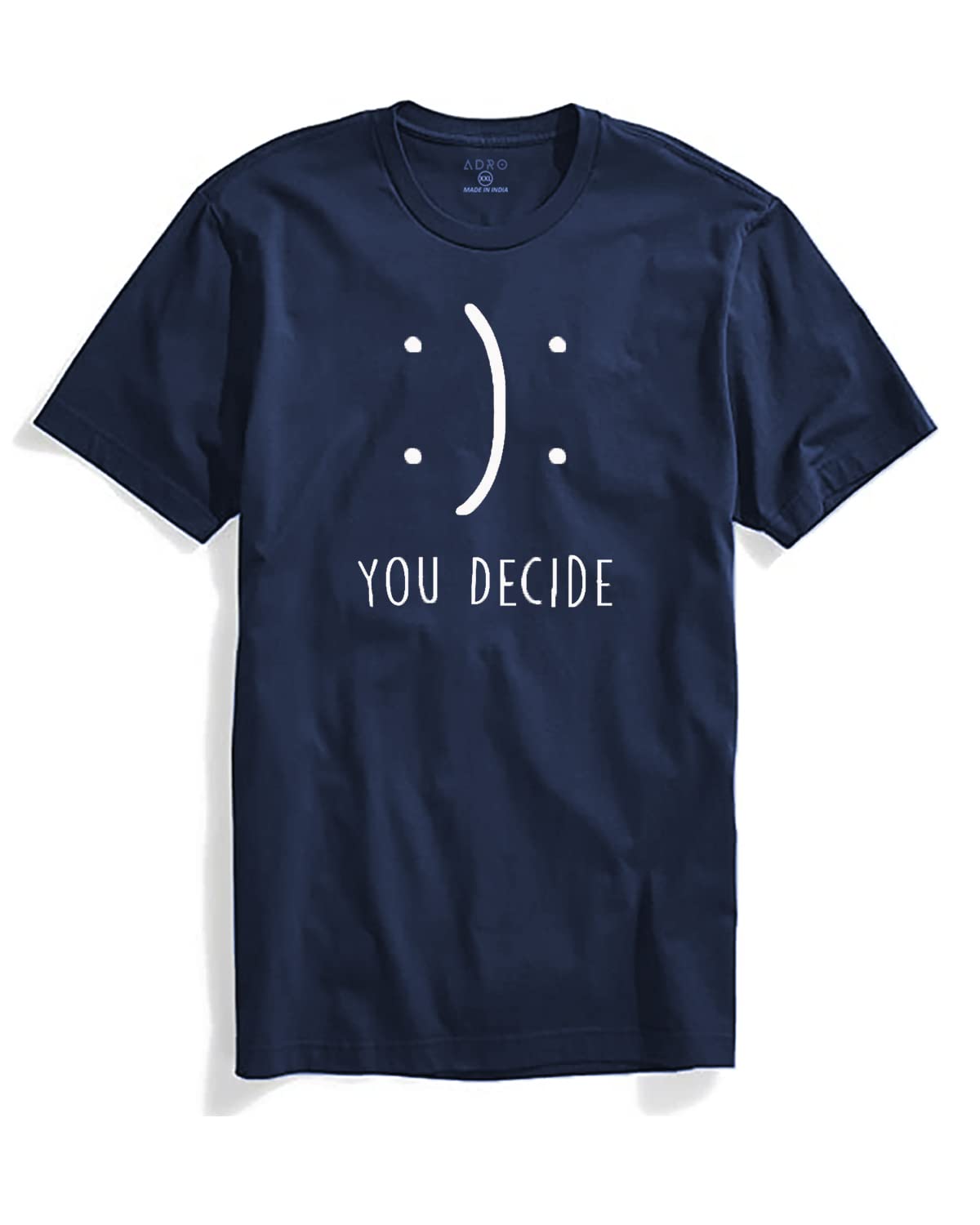 ADRO You Decide Mens Printed T-Shirts (RNR-M-DEC-NB_Navy)